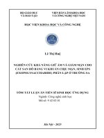 Tóm tắt nghiên cứu khả năng giữ Ẩm và giảm mặn cho cát san hô bằng vi khuẩn chịu mặn, sinh eps (exopolysaccharide) phân lập Ở trường sa