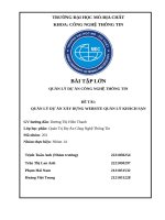 QUẢN LÝ DỰ ÁN XÂY DỰNG WEBSITE QUẢN LÝ KHÁCH SẠN