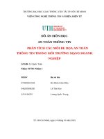 Đồ Án môn học an toàn thông tin phân tích các mối Đe dọa an toàn thông tin trong môi trường mạng doanh nghiệp
