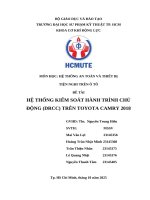 Đề tài hệ thống kiểm soát hành trình chủ Động (drcc) trên toyota camry 2018