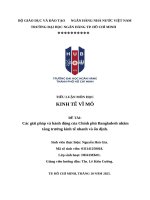 Đề tài các giải pháp và hành Động của chính phủ bangladesh nhằm tăng trưởng kinh tế nhanh và Ổn Định