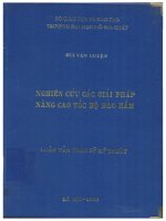La_0413 NGHIÊN CỨU CÁC GIẢI PHÁP NÂNG CAO TỐC ĐỘ ĐÀO HẦM Chuyên ngành: Xây dựng mỏ