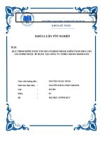 QUY TRÌNH KIỂM TOÁN TÀI SẢN CỐ ĐỊNH TRONG KIỂM TOÁN BÁO CÁO TÀI CHÍNH ĐƯỢC ÁP DỤNG TẠI CÔNG TY TNHH CROWE HORWATH