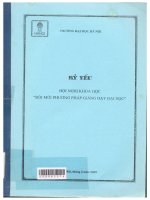 000062374 KỶ YẾU HỘI NGHỊ KHOA HỌC “ĐỔI MỚI PHƯƠNG PHÁP GIẢNG DẠY ĐẠI HỌC”