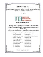 Đề tài phân tích hoạt Động kinh doanh của công ty cổ phần transimex logistics năm 2024