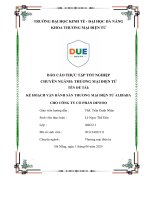 Báo cáo thực tập tốt nghiệp chuyên ngành thương mại Điện tử tên Đề tài kế hoạch vận hành sàn thương mại Điện tử alibaba cho công ty cổ phần dewoo