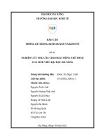 Đề tài nghiên cứu nhu cầu cho hoạt Động thể thao của sinh viên Đại học Đà nẵng