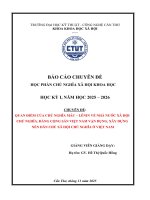 Quan Điểm của chủ nghĩa mác – lênin về nhà nước xã hội chủ nghĩa  Đảng cộng sản việt nam vận dụng, xây dựng nền dân chủ xã hội chủ nghĩa Ở việt nam