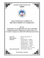 Ảnh hưởng của marketing giác quan (sensory marketing) Đến Ý Định quay lại mua hàng tại cửa hàng uniqlo của sinh viên trên Địa bàn hà nội