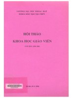 000078455 THE OPENING SPEECH AT THE TEACHERS' SCIENTIFIC RESEARCH MEETING DIỄN VĂN KHAI MẠC TẠI BUỔI HỌP NGHIÊN CỨU KHOA HỌC CỦA GIÁO VIÊN