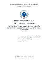Đề tài Ứng dung ai trong sáng tạo nội dung quảng bá tour du lịch lào cai   sapa 3 ngày 2 Đêm