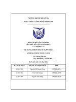 Báo cáo bài tập lớn môn cấu trúc dữ liệu & giải thuật nội dung tìm Đường Đi ngắn nhất, sử dụng thuật toán floyd