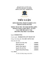 Phân tích yếu tố Ảnh hưởng Đến hành vi mua sắm trực tuyến của thế hệ gen z tại trường Đại học gia Định