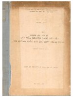 Lv 0016 NGHIÊN CỨU VẤN ĐỀ LẤY MẪU NGUYÊN DẠNG ĐẤT YẾU KHI KHOAN KHẢO SÁT ĐỊA CHẤT CÔNG TRÌNH