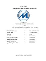 Đề tài tác Động cảm xúc của quảng cáo  kotex