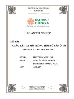 Đồ Án tốt nghiệp Đề tài  khảo sát và mô phỏng hộp số sàn Ô tô nissan tiida versa 2011