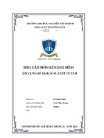 Báo cáo môn kĩ năng mềm xây dựng kế hoạch nụ cười từ tâm