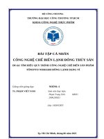 Đề tài tìm hiểu quy trình công nghệ chế biến sản phẩm tôm pto nobashi Đông lạnh dạng vỉ