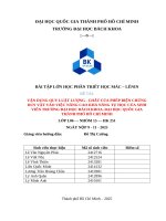 Vận dụng quy luật lượng   chất của phép biện chứng duy vật vào việc nâng cao khả năng tự học của sinh viên trường Đại học bách khoa, Đại học quốc gia thành phố hồ chí minh