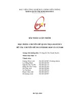 Chuyên Đề quản trị logistics Đề tài chuyên Đề incoterms 2020 và ucp 600