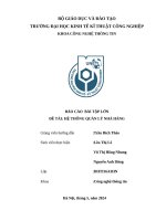 Báo cáo bài tập lớn Đề tài hệ thống quản lý nhà hàng