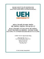Đề tài tìm hiểu về Ứng dụng hệ thống quản trị nhân sự (hrmis) – hasaki work tại công ty cổ phần hasaki beauty & clinic