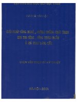 La 0139 ĐỀ TÀI: GIẢI PHÁP CÔNG NGHỆ, PHÒNG CHỐNG CHÁY THAN KHI THI CÔNG CÔNG TRÌNH NGẦM Ở MỎ THAN LÀNG CẨM