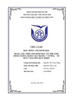 Đề tài góc nhìn thi pháp học về thế giới hình tượng nhân vật trong  tướng về hưu nguyễn huy thiệp