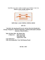 Tìm hiểu việc Ứng dụng its tại các sân bay lớn trên thế giới như  changi ( singapore) , hancda (nhật bản ), incheon (hàn quốc ),hamad (quatar), munich (Đức)