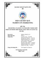 Ảnh hưởng của dupe culture Đến Ý Định chấp nhận sản phẩm thời trang thay thế của genz tại hà nội