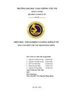 Môn học thí nghiệm và Đăng kiểm Ô tô báo cáo kiến tập tại trạm Đăng kiểm