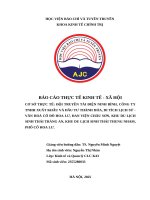 Báo cáo thực tế kinh tế   xã hội cơ sở thực tế Đội truyền tải Điện ninh bình, công ty tnhh xuất khẩu và Đầu tư thành hóa, di tích lịch sử   văn hoá cố Đô hoa lư