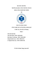 Báo cáo thực hành công nghệ sản xuất Đường, bánh, kẹo