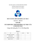Chủ Đề xác Định Đặc tính khí Động lực học của cánh máy bay