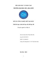 Đồ Án công nghệ chế tạo máy thiết kế quy trình chế tạo chi tiết bạc Đỡ