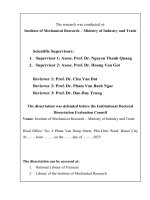 Tóm tắt tiếng anh nghiên cứu Ảnh hưởng của một số thông số kết cấu ghế ngồi Đến rung Động người ngồi trong xe