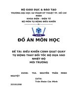 Đề tài Điều khiển cánh quạt quay tự Động thay Đổi tốc Độ dựa vào nhiệt Độ môi trường