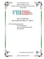Báo cáo môn học thực hành hệ thống cơ – Điện Ô Đề tài hệ thống nâng hạ kính