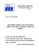 Hệ thống phân loại sản phẩm theo vật liệu sử dụng cánh tay robot