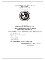 Bài tập lớn công nghệ sản xuất &lắp ráp Ô tô lập quy trình sản suất Ô tô tải mui bạt trên cơ sở Ô tô tải hino fl