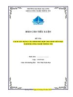 Đề tài cách xây dựng cấu hình phù hợp cho sinh viên học nghành công nghệ thông tin