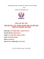 Báo cáo học tập tên Đề tài các công nghệ mới và nổi bật trên xe honda accord