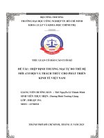 IUH - Báo cáo - Hiệp định thương mại tự do thế hệ mới: Cơ hội và thách thức cho phát triển kinh tế Việt Nam