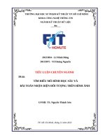 Đề tài tìm hiểu mô hình học sâu và bài toán nhận diện Đối tượng trên hình Ảnh