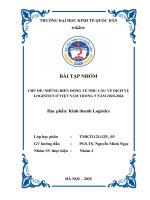 Chủ Đề những biến Động về nhu cầu về dịch vụ logistics Ở việt nam trong 5 năm 2020 2024