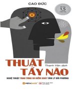 Thuật tầy não và nghệ thuật thao túng tâm lý đối phương
