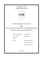 Nghiên cứu các yếu tố Ảnh hưởng Đến hành vi sử dụng phương tiện giao thông công cộng bền vững của sinh viên tại thành phố Đà nẵng