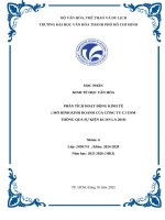 Phân tích hoạt Động kinh tế ( mô hình kinh doanh của công ty cj enm thông qua sự kiện kcon la 2019)