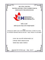 Đề tài kế hoạch, chiến lược xuất khẩu mặt hàng cà phê của công ty cổ phần tập Đoàn trung nguyên – thực trạng và giải pháp