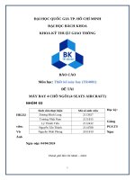 Báo cáo môn học thiết kế máy bay (tr4081) Đề tài máy bay 4 chỗ ngồi (4 seats aircraft)
